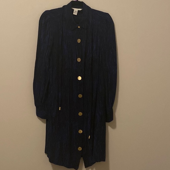 Diane Von Furtensberg- gold button shirt dress - Picture 7 of 7
